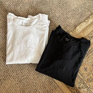 Madewell | Women’s Size XL | Basic Crew Neck Tee Pair - White & Black